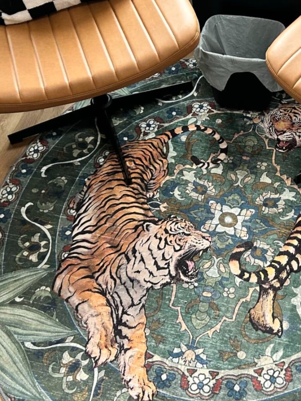 Tiger Round Area Rug - Picture 3 of 11